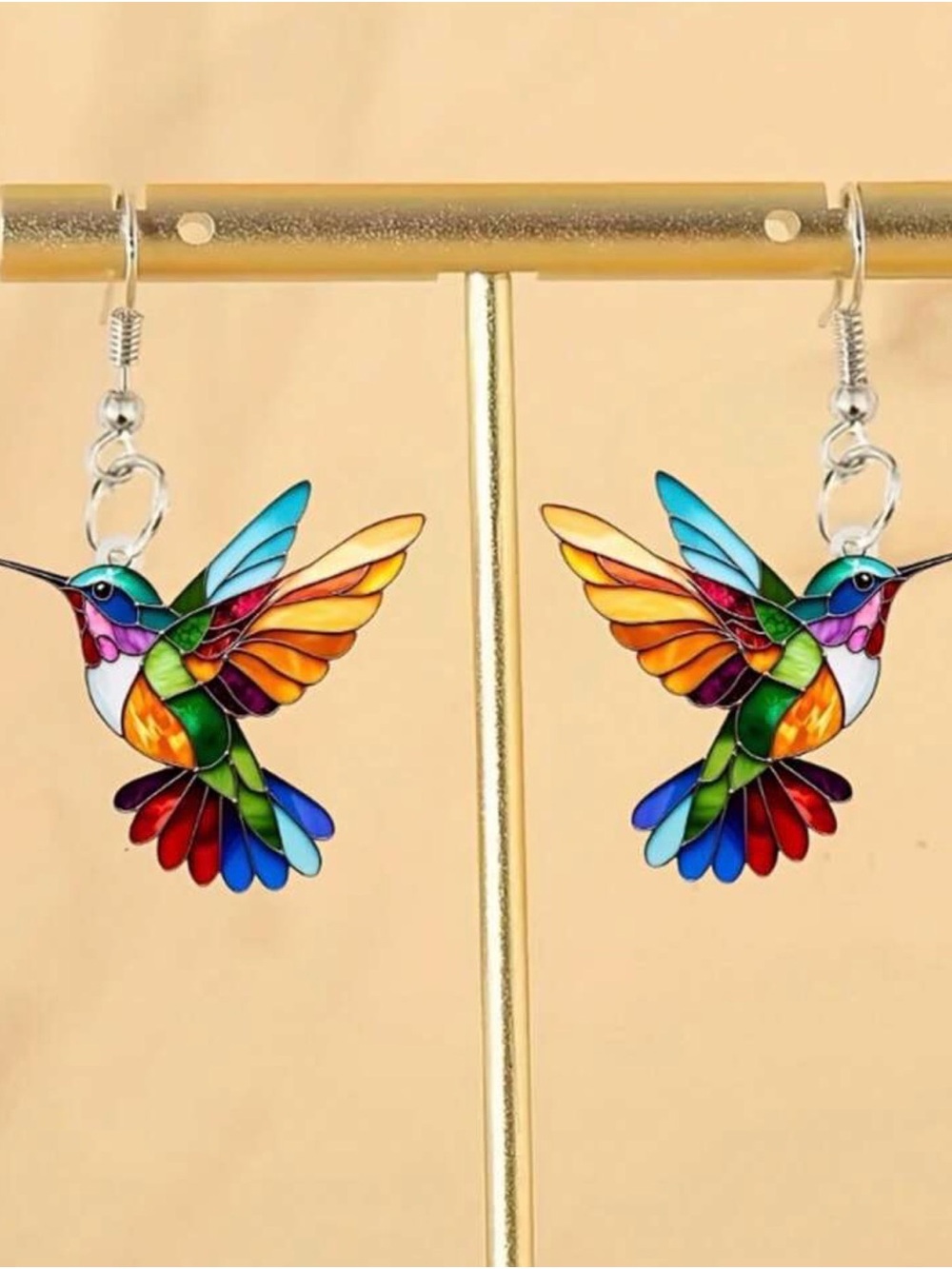 Beginning Boutique Multicolor Hummingbird Earrings